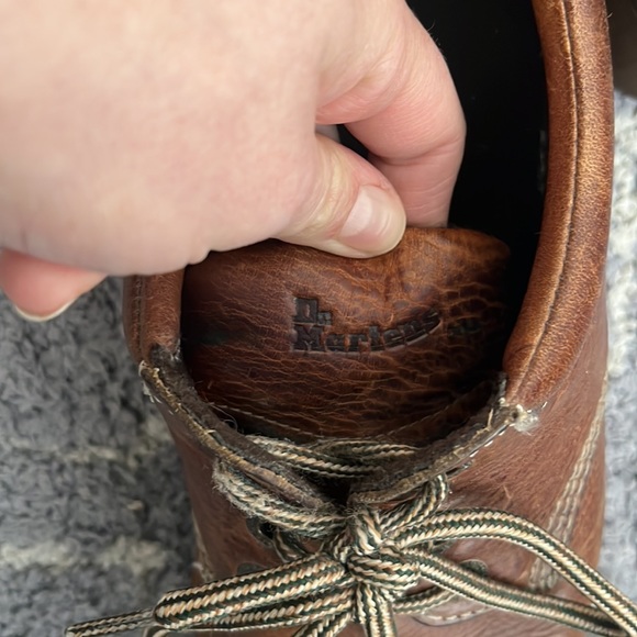 Dr. Martens Brown Leather Vintage Oxford Chunky Lace Up Boots - Picture 6 of 11